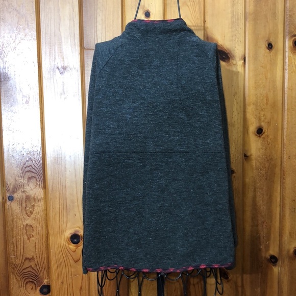 Maurice Buffalo/gray print pull over quarter button up sweatshirt size medium​ - Picture 7 of 7